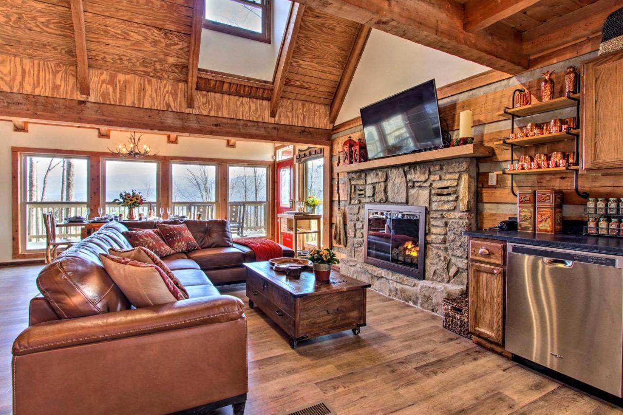 Panoramic-View Gatlinburg Cabin With Private Hot Tub Exterior foto